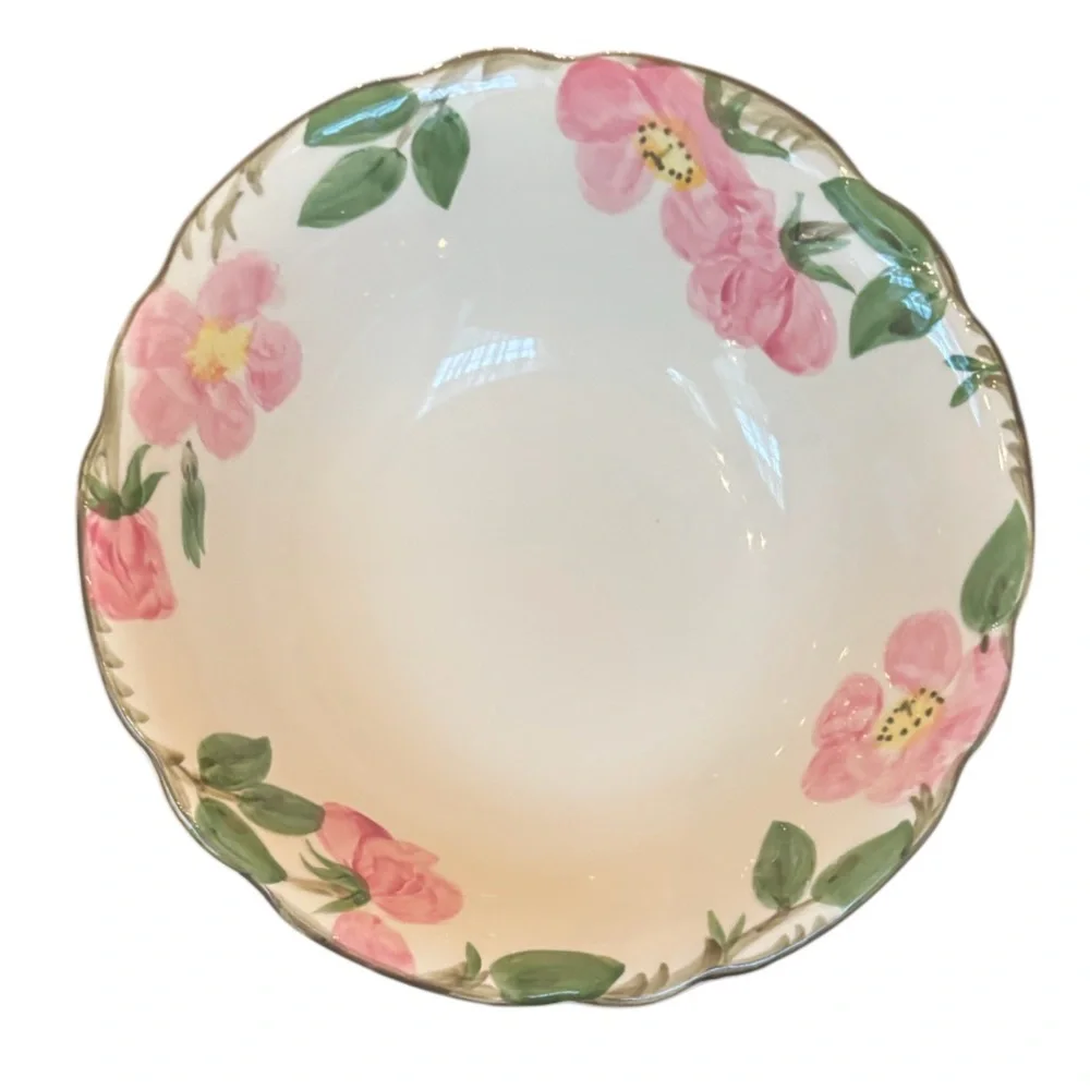 Franciscan Desert Rose Large Serving Vegetable Bowl 9” Rare Vintage Hand Painted